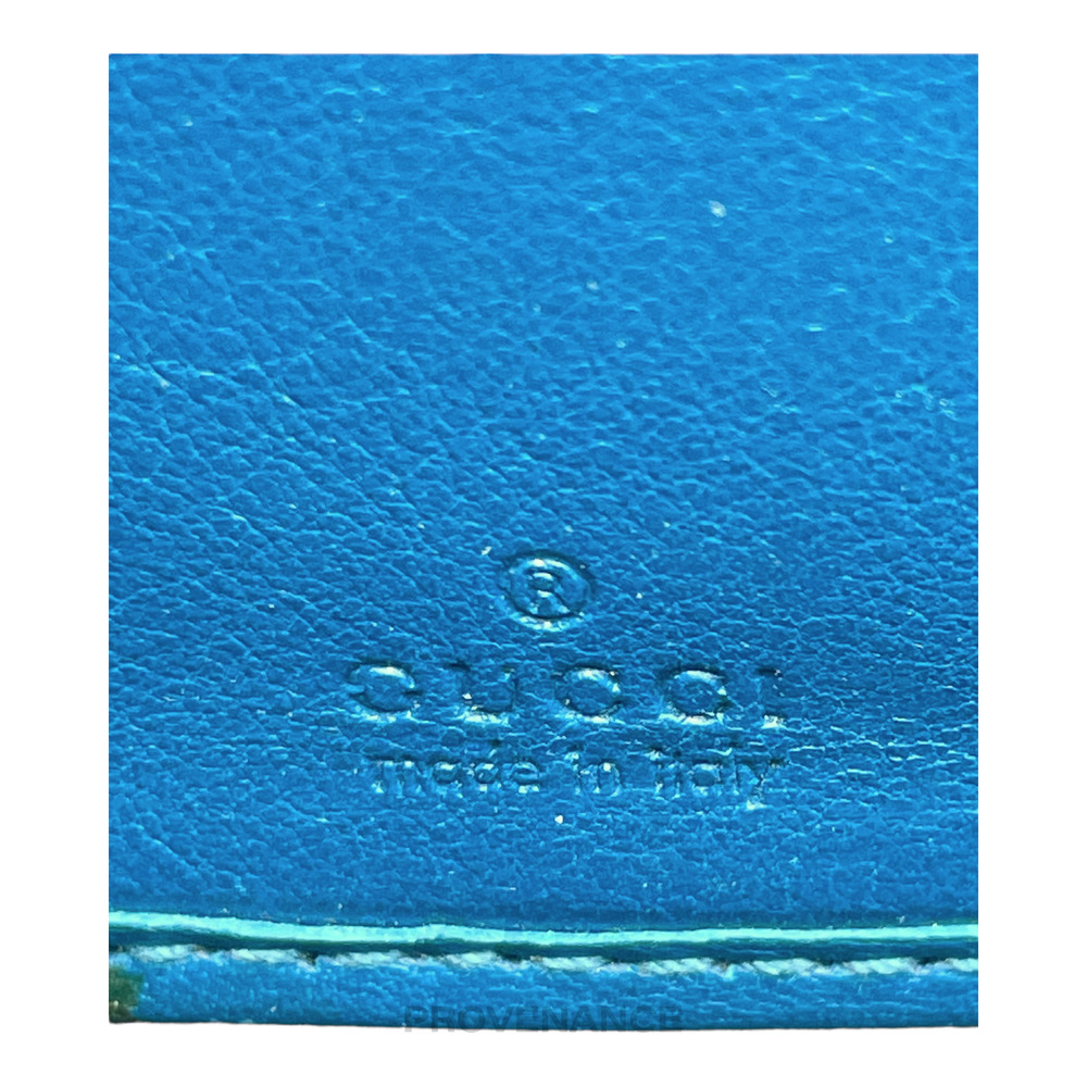 🔴 Gucci Long Zip Wallet - Blue MicroGuccissima Leather - Picture 8 of 8